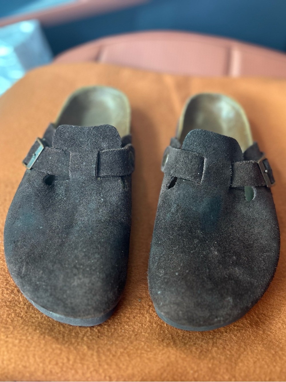 Birkenstock Betula Suede Slip-On Boston Clogs in Dark Brown size womens 7 - Picture 3 of 6